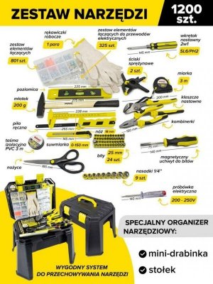 ZESTAW UNIWERSALNY 1200el. 1/4&quot; 6-KĄT....  /WMC