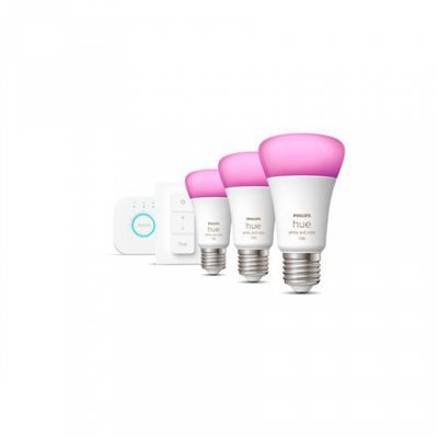Philips Hue White and color ambiance Zestaw startowy: 3 inteligentne żarówki E27 (1100) + regulator przyciemniania Hue Dimmer sw