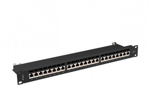 LANBERG PATCH PANEL 19&quot; 24 PORT 1U KAT.7 FTP CZARNY PPS7-1024-B