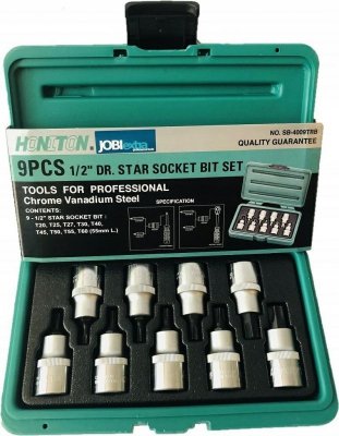 HONITON KLUCZ TORX 1/2&quot;  9el.