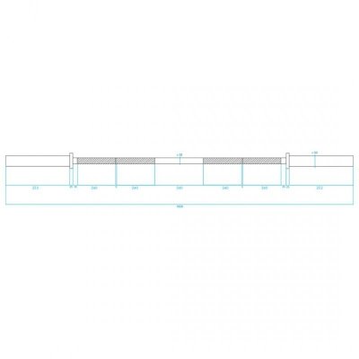 Gryf prosty olimpijski HMS GO320 16kg 1830mm z zaciskami Lock Jaw