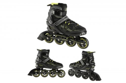 ŁYŻWOROLKI NILS EXTREME NA9157 CZARNO-ZŁOTE  ROZM. 41