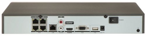 Hikvision DS-7604NXI-K1/4P(D) Sieciowy Rejestrator Wideo (NVR) 1U Czarny