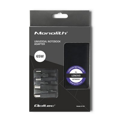 QOLTEC ZASILACZ SPECJALIZOWANY DO LENOVO | 65W | 4 WTYCZKI