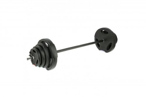 Sztanga z zmiennym obciążeniem One Fitness GSPO40 42 kg / talerze kompozytowe