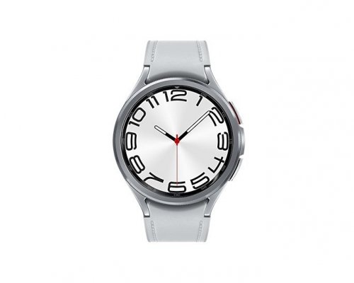 Samsung Galaxy Watch6 Classic SM-R965F 3,81 cm (1.5&quot;) OLED 47 mm Cyfrowy 480 x 480 px Ekran dotykowy 4G Srebrny Wi-Fi GPS