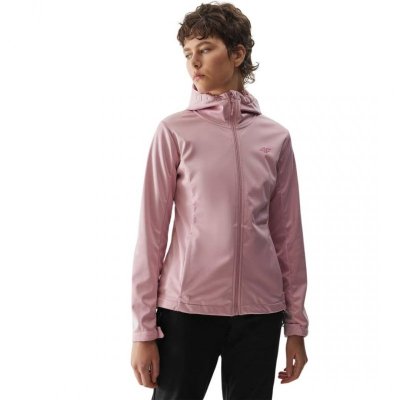 Kurtka damska softshell 4F F215 jasny róż 4FWSS24TSOFF215 56S L