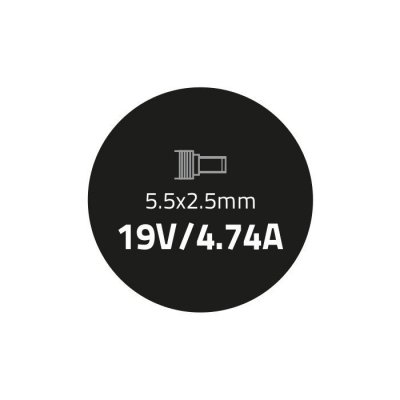 Zasilacz Qoltec 50071.90W do notebooka Asus (19 V; 4,74 A; 90W; 5.5 mm x 2.5 mm)