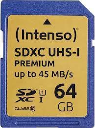 MEMORY SDXC 64GB UHS-I 3421490 INTENSO