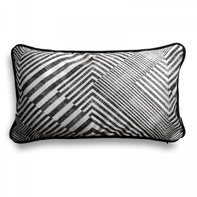 Schwarzes Dekokissen Glow 50x30 cm