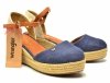 Sandały WRANGLER 39 BELA espadrylegranatowe na koturnie damskie beżowe