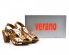 Sandały 40 skóra VERANO 7053 różowe złote
