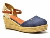 Sandały WRANGLER 40 BELA espadrylegranatowe na koturnie damskie beżowe