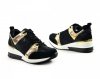 Półbuty 38 sneakersy FILIPPO 3170 skóra czarne złote