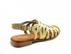 Sandałki 36 skóra VERANO 3081 złote płaskie skórzane