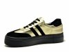 Półbuty sneakersy 41 skóra FILIPPO 6841 złote czarne skórzane 