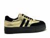 Półbuty sneakersy 41 skóra FILIPPO 6841 złote czarne skórzane 
