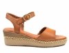 Sandały 38 JANA 28365 sandałki camel na koturnie