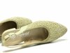 Czółenka 37 RIEKER 47060 z odkrytą piętą zielone khaki