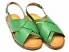 Sandałki 41 skóra VERANO 3006 zielone płaskie skórzane
