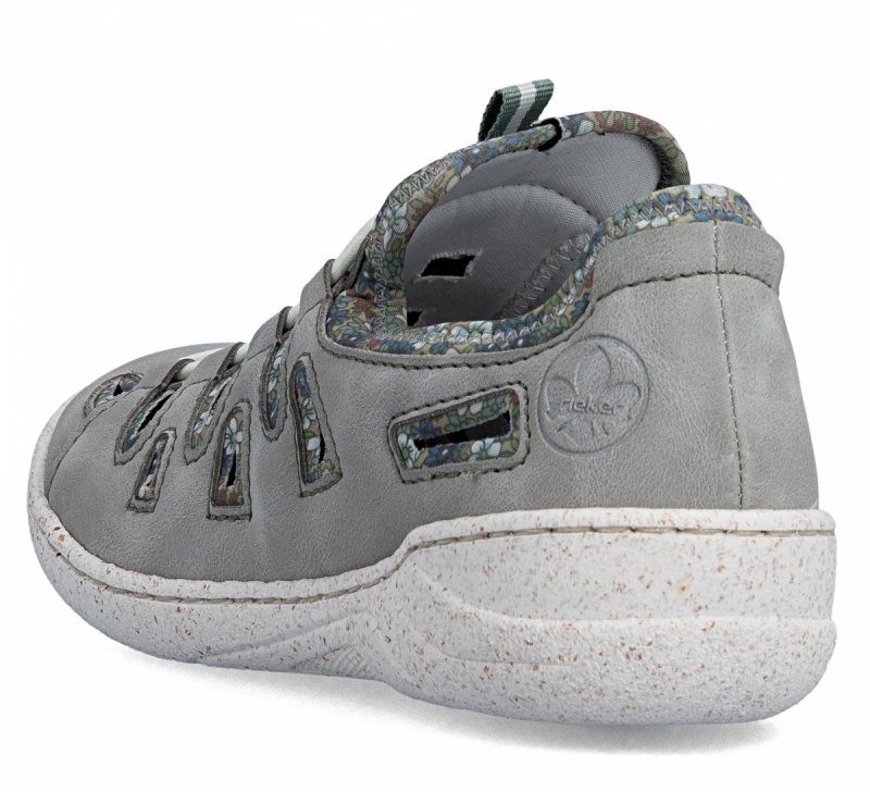 Półbuty sneakersy 37 RIEKER 54551 szare damskie ażurowane