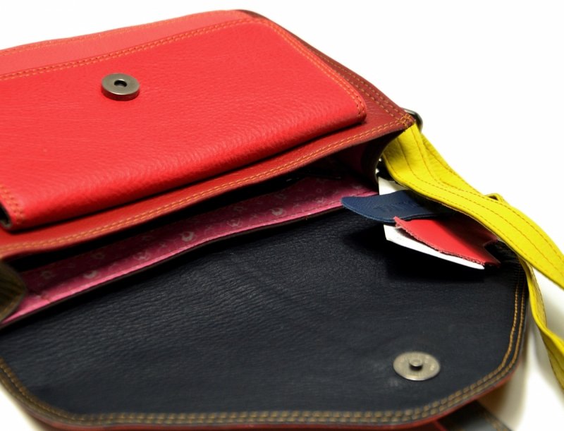 Torebka listonoszka OLIVKA skóra kolorowa skórzana 