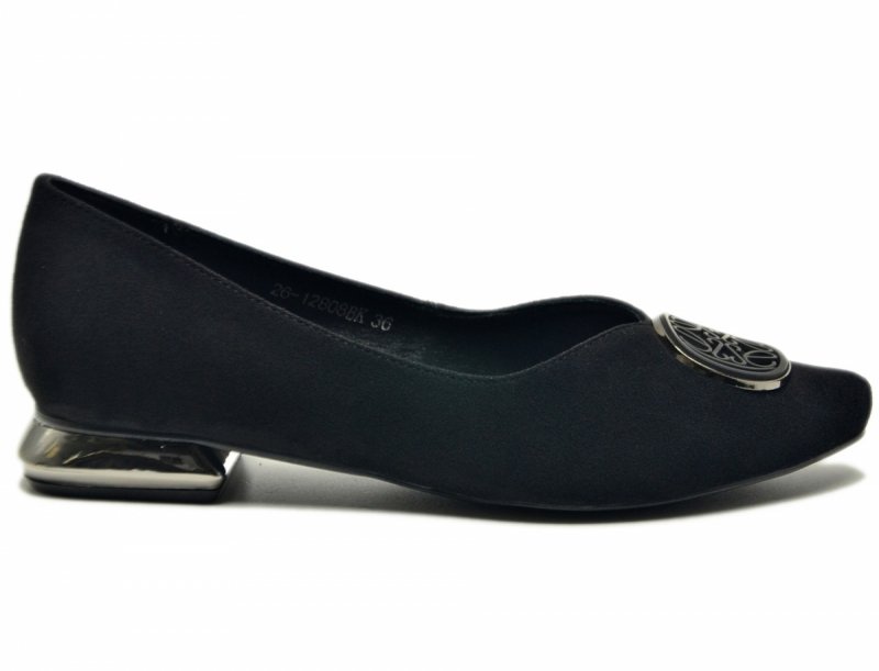 Baleriny półbuty 36 czarne zamsz POTOCKI 26-12808