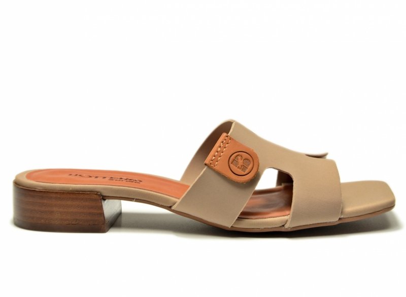 Klapki beżowe nude 36 BOTTERO lycra skóra 375803 beż