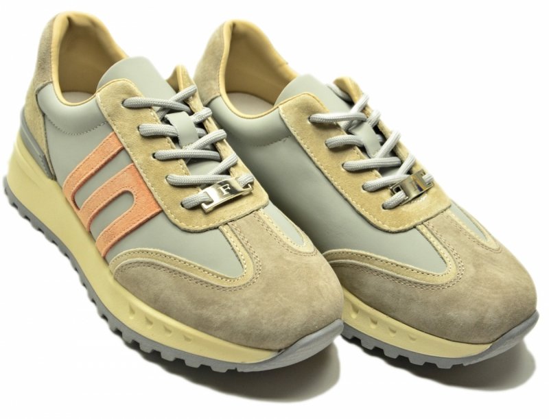 Półbuty sneakersy 39 skóra FILIPPO 7733 niebieskie szare skórzane 