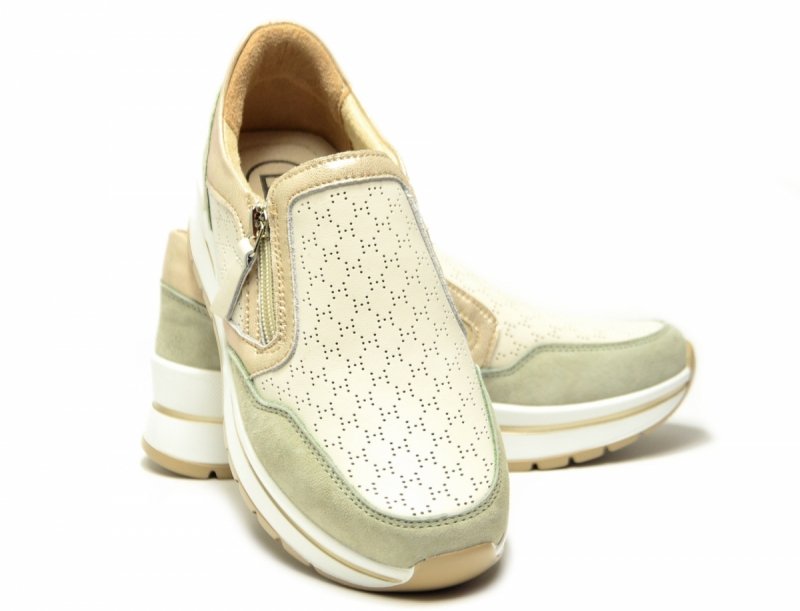 Półbuty sneakersy 40 skóra FILIPPO 6777 beżowe skórzane beż