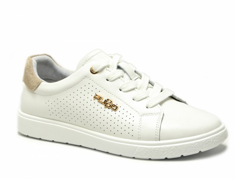 Półbuty 41 sneakersy 6738 skóra FILIPPO białe skórzane damskie