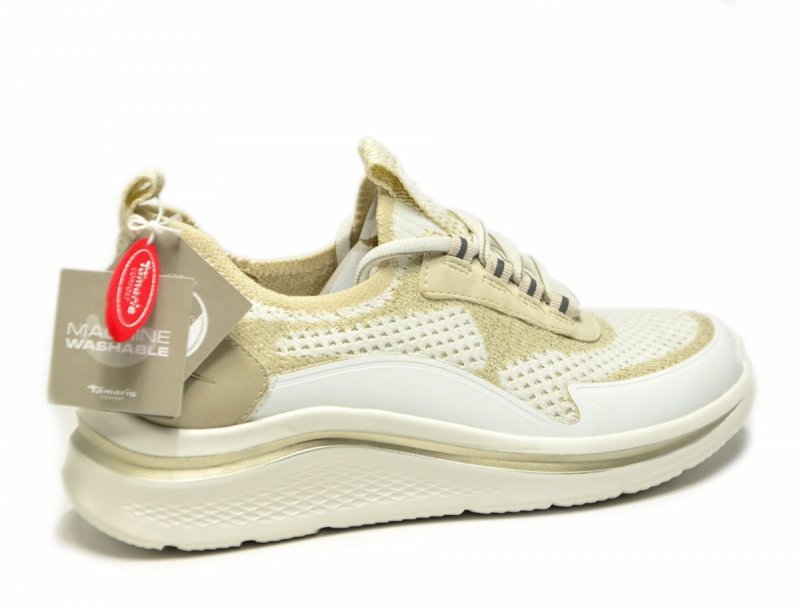 Sneakersy 37 TAMARIS 83727 półbuty białe beżowe