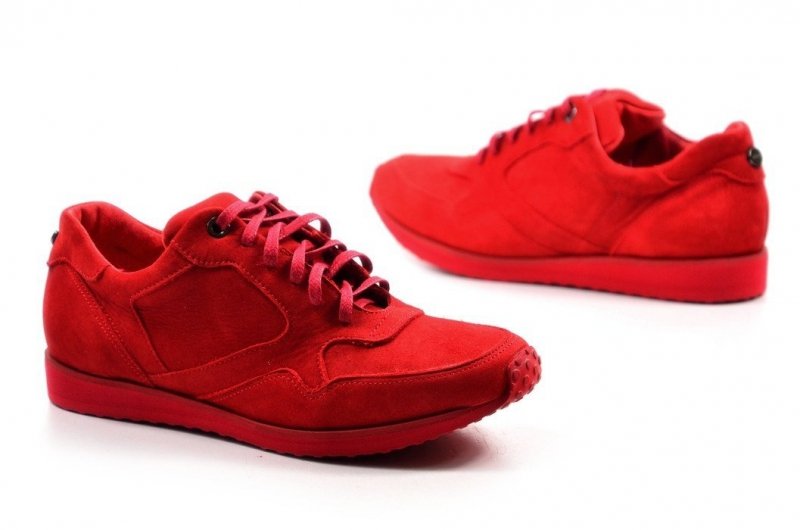 Półbuty 35 tenisówki OLEKSY 2681 skóra czerwone Hit