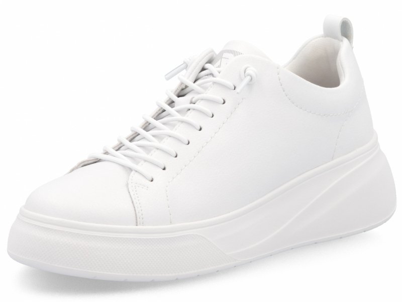 Półbuty sneakersy 41 RIEKER W2301 białe skóra damskie skórzane