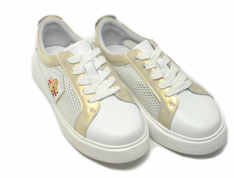 Półbuty sneakersy skóra 38 białe SOKOLSKI 210 skórzane