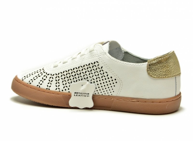 Półbuty sneakersy 36 białe skóra  BOTTERO 376604 skórzane ażurowane