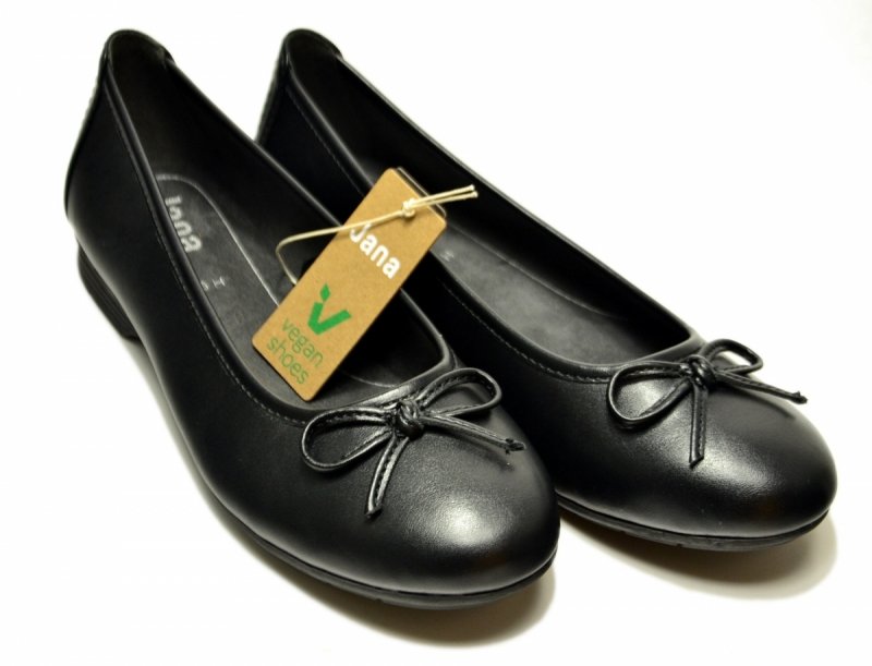 Baleriny damskie 39 JANA 22163 czarne półbuty balerinki