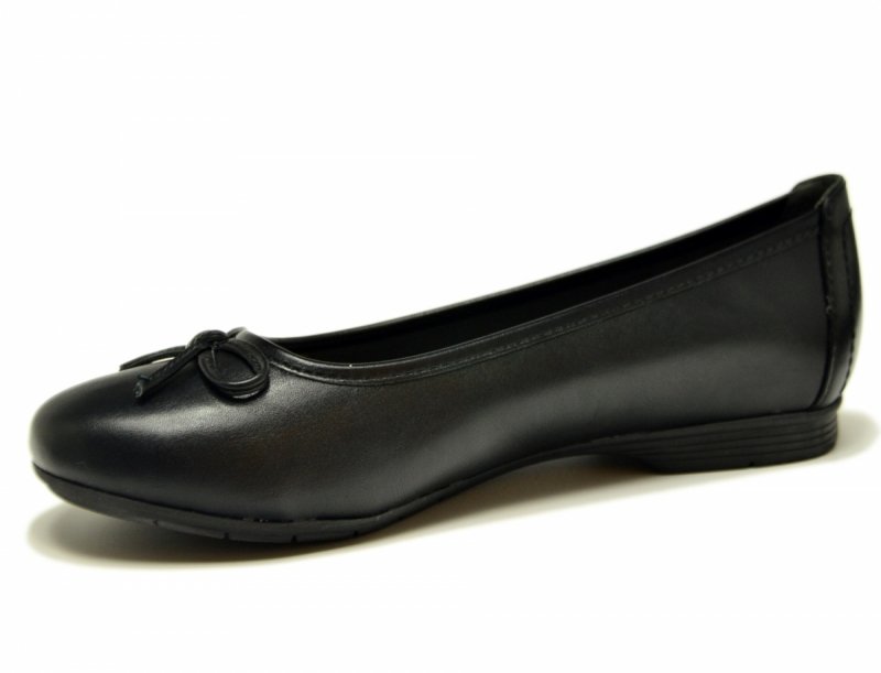 Baleriny damskie 38 JANA 22163 czarne półbuty balerinki