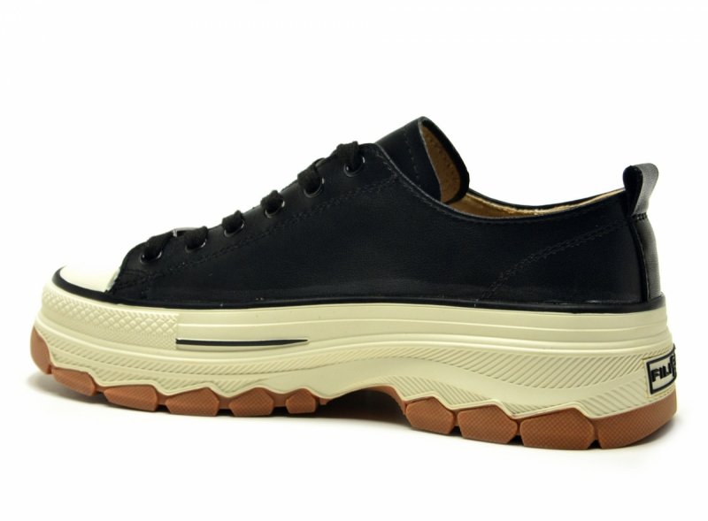 Trampki sneakersy 40 skóra FILIPPO 7501 czarne półbuty skórzane 