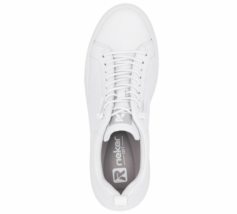 Półbuty sneakersy 40 RIEKER W2301 białe skóra damskie skórzane
