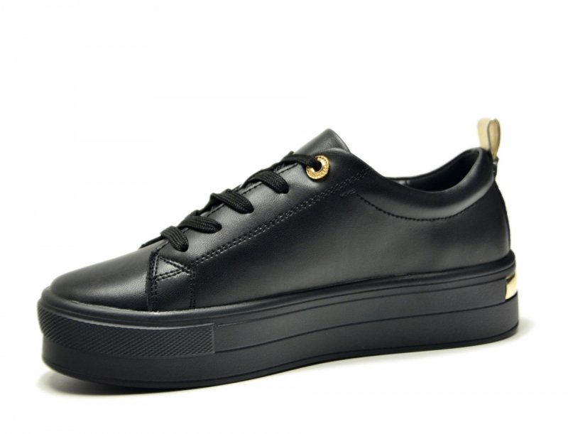 Półbuty sneakersy 37 skóra FILIPPO 3533 czarne skórzane 