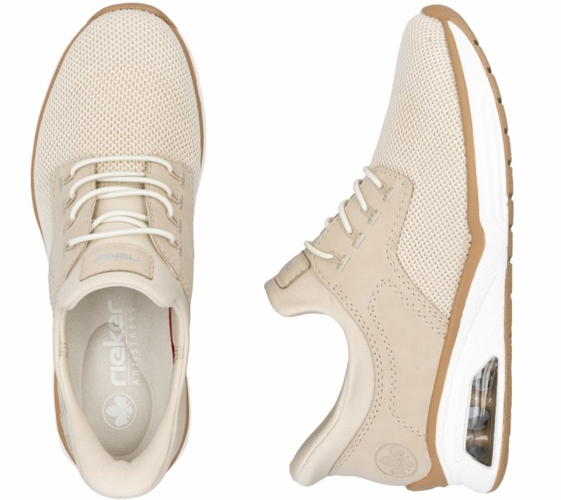 Półbuty sneakersy 36 RIEKER M5665 beżowe beż damskie