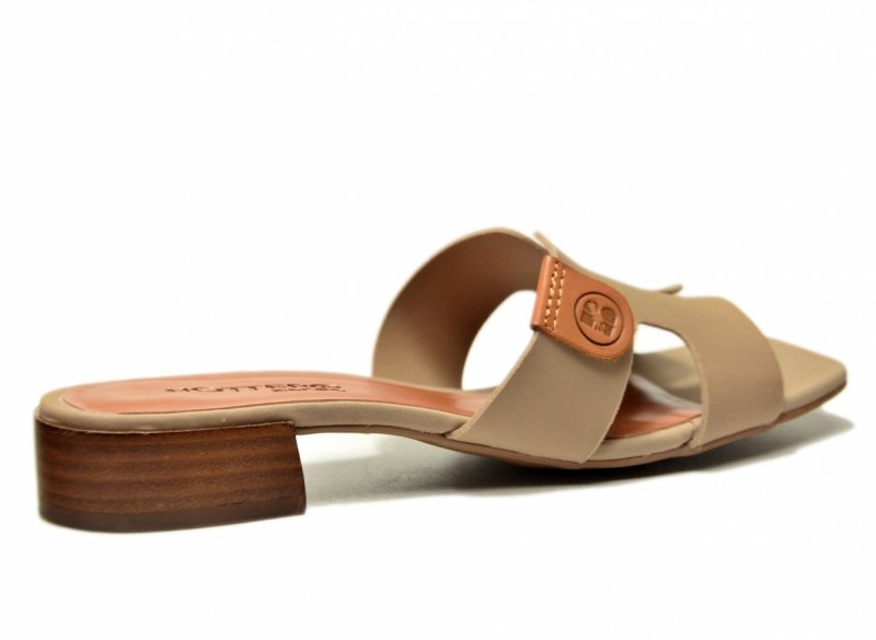 Klapki beżowe nude 41 BOTTERO lycra skóra 375803 beż