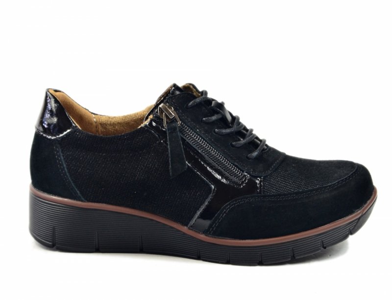 Półbuty sneakersy 40 skóra FILIPPO 4912 czarne skórzane 