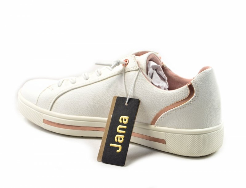 Półbuty sneakersy 38 JANA 23660 białe złote