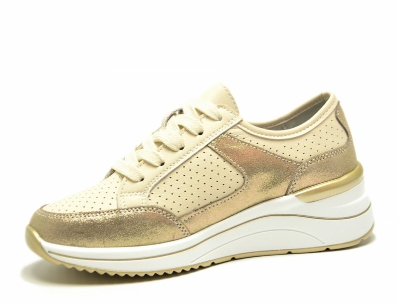 Półbuty sneakersy skóra 38 beżowe SOKOLSKI 391 beż skórzane