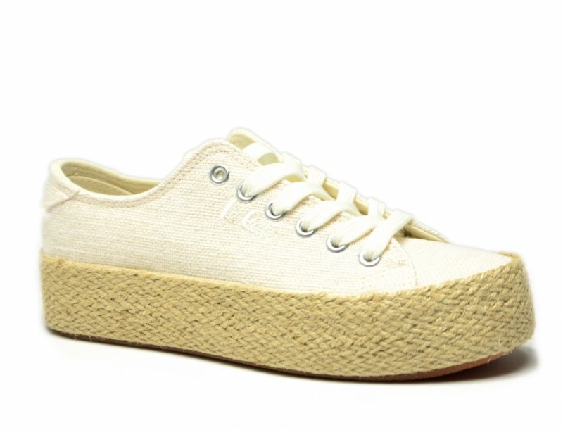 Półbuty espadryle 39 trampki LEE COOPER białe 3284 kremowe