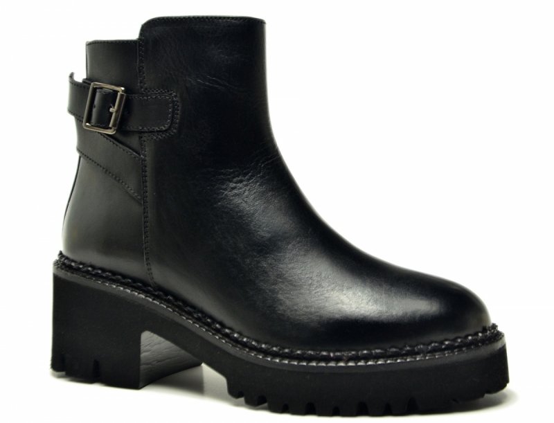 Botki 38 skóra czarne skórzane 865 damskie JORGE OLIVEIRA