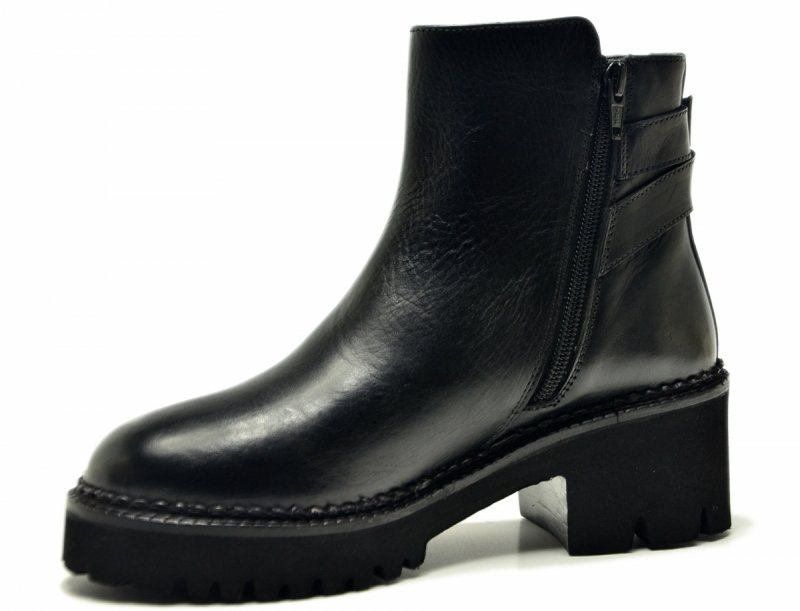 Botki 36 skóra czarne skórzane 865 damskie JORGE OLIVEIRA