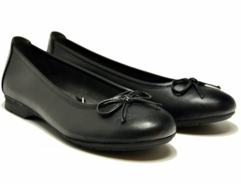 Baleriny damskie 39 JANA 22163 czarne półbuty balerinki